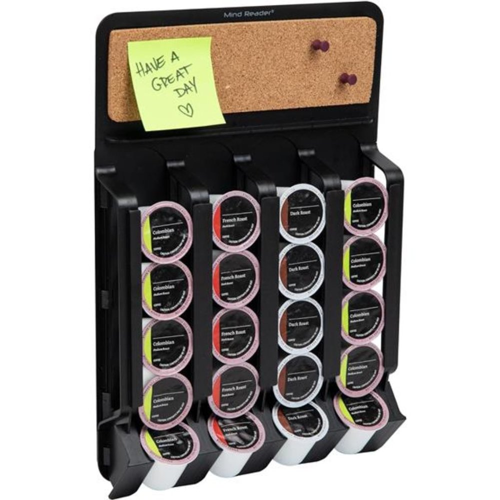 Wall Mount Single Serve Coffee Pod Storage Organizer and Memo Board NWT